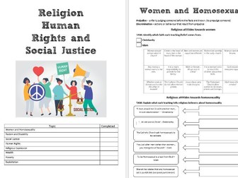 Human Rights and Social Justice Revision Booklet AQA GCSE Religious Studies