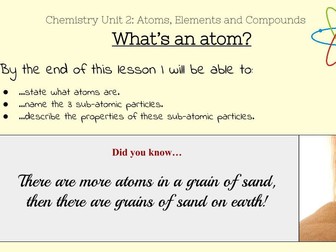 Atoms and Atomic Structure - KS3