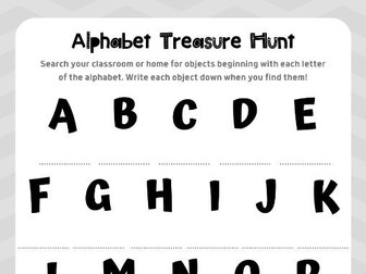 Alphabet treasure hunt