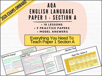 AQA English Language Paper 1 Section A - 2026+