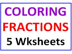 Coloring Fractions 5 Worksheets
