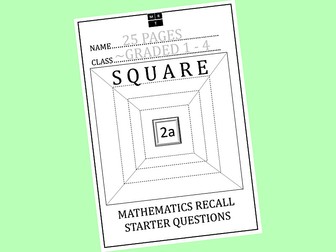 GCSE MATHS, GRADE 1-4, LESSON STARTER, RECALL QUESTIONS BOOKLET -SQ2a