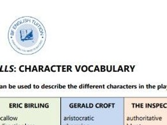 An Inspector Calls character vocabulary
