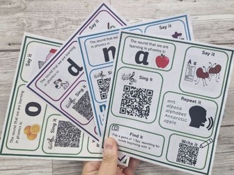 Phase 3 phonics QR codes homewok sheets