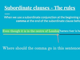 Fronted adverbials and subordinate clauses