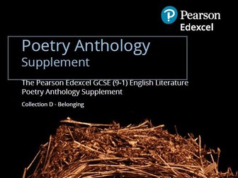 Edexcel Belonging GCSE English Literature Poetry Unit