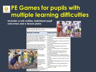 PE Games for pupils with multiple learning difficulties