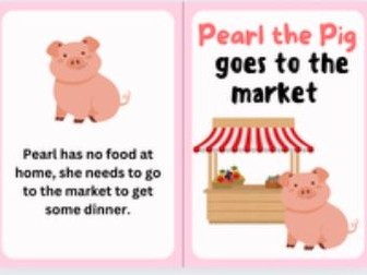Pearl the Pig goes to the market- book