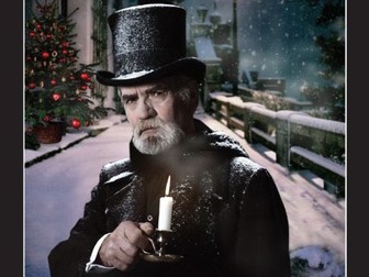 How does Dickens present Scrooge as an outsider to society?