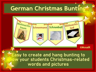 Christmas German bunting