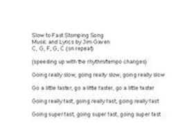 Going Slow to Fast (Song)