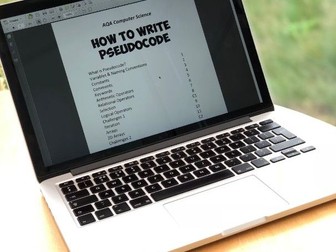 Pseudocode Booklet EDITABLE for GCSE Computer Science