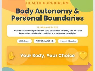 Body Autonomy & Personal Boundaries | PSHE | Consent & Personal Safety