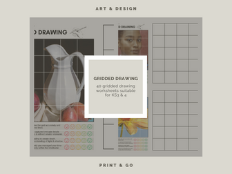 40 Cover Worksheets for Art & Design [Gridded Drawing]