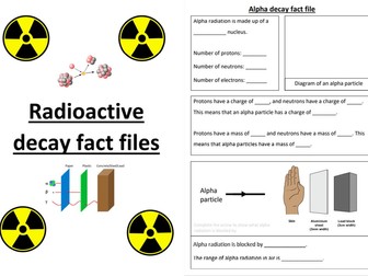 Radioactive decay fact files activity