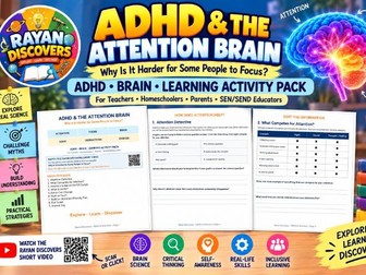 ADHD & Attention Activities | Focus & Brain Learning Worksheets SEN/SEND + Video