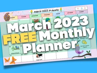 Reception KS1  Monthly Planner - March 2023