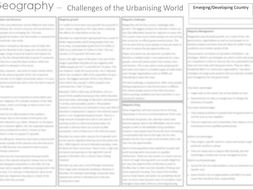Geography B Edexcel 9-1 - Challenges of the Urbanising World