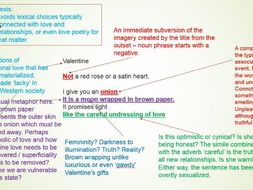 'Valentine' by Carol-Ann Duffy for AQA English Language ...