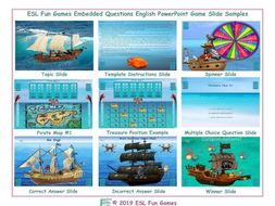 Embedded Questions Treasure Hunt Interactive English PowerPoint Game