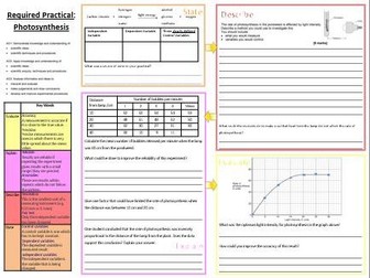 AQA GCSE Biology Required Practical Placemats for Revision
