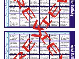 Future Perfect Continuous Tense Battleship Board Game