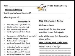 Close Reading Poetry: No Prep Introduction to Poetry