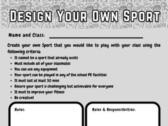 Design Your Own Sport