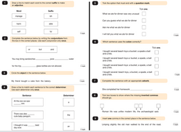 YEAR 6 SATS ENGLISH SPAG PAPER 2016. 46 Q CONDENSED LESS PRINTING. WORD ...