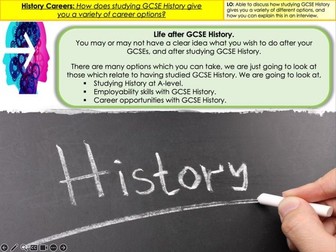 How does studying GCSE History give  you a variety of career options?