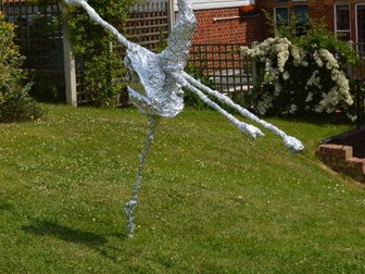 Giocometti figures, outdoor sculptures
