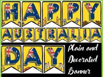 Australia Day Crafts Display Banners
