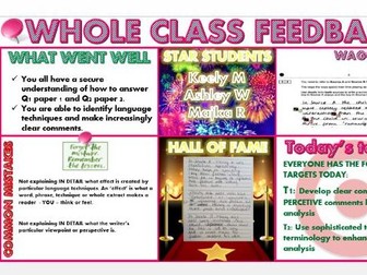 Whole Class Feedback Template - Assessment for Learning tool