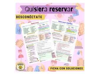 Quisiera reservar- Desconéctate. Questions. Role Play. Spanish GCSE. Answers included
