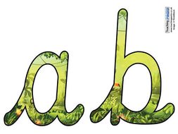 Rainforests - Cursive Display Letters | Teaching Resources