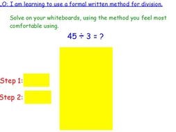 KS2 Year 5 Division lessons