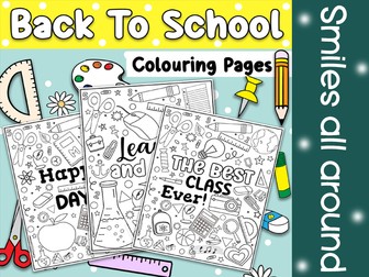 Back to School Colouring Pages | First Day of School Activities | Colouring Pages