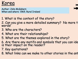 Telling Tales short story anthology revision resources