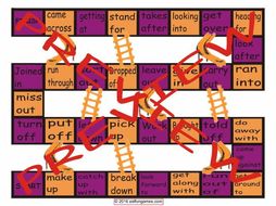 Phrasal Verbs #1 Chutes and Ladders Board Game