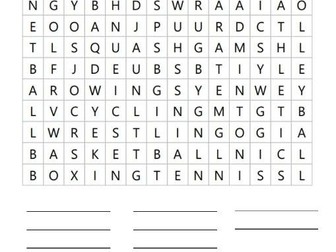 Hidden words word search