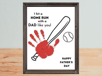 Father's Day Baseball Handprint Craft