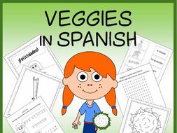 Spanish Vegetables Vocabulary Sheets, Worksheets, Matching Game
