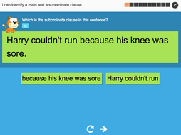 I can identify a main and a subordinate clause - Interactive Activity - Year 3 Spag