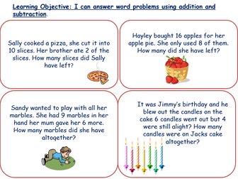 Addition and Subtration Word Problems