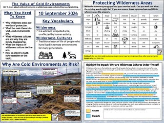 Cold Environments: The Value of Cold Environments As Wilderness Areas