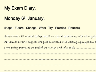 Exam Prep Diary Exercise