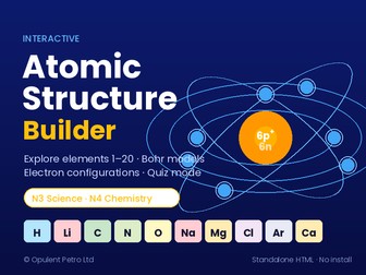 National 3 Science & National 4 Chemistry: Interactive Atomic Structure Resource Pack