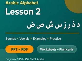 Arabic Phonics Lesson 2: pptx & pdf