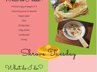 EAL Gardening Craft Activity - Shrove (Pancake) Tuesday