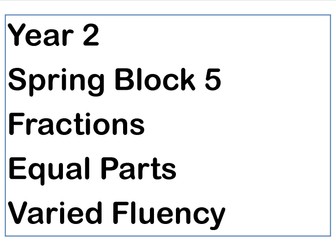 Year 2 Spring block fractions equal parts fluency